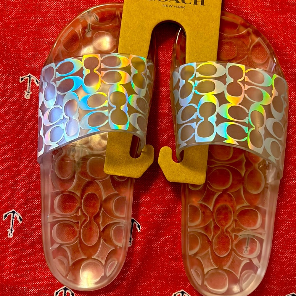 Coach clear sandals